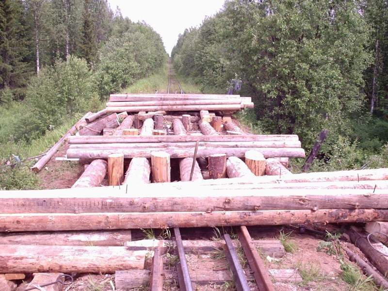 Зеленниковская УЖД - Подготовка деревянного настила